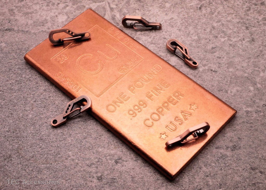 TEC Accessories Python Clip 28mm Copper - Karbinhake Av Koppar För EDC och Nycklar