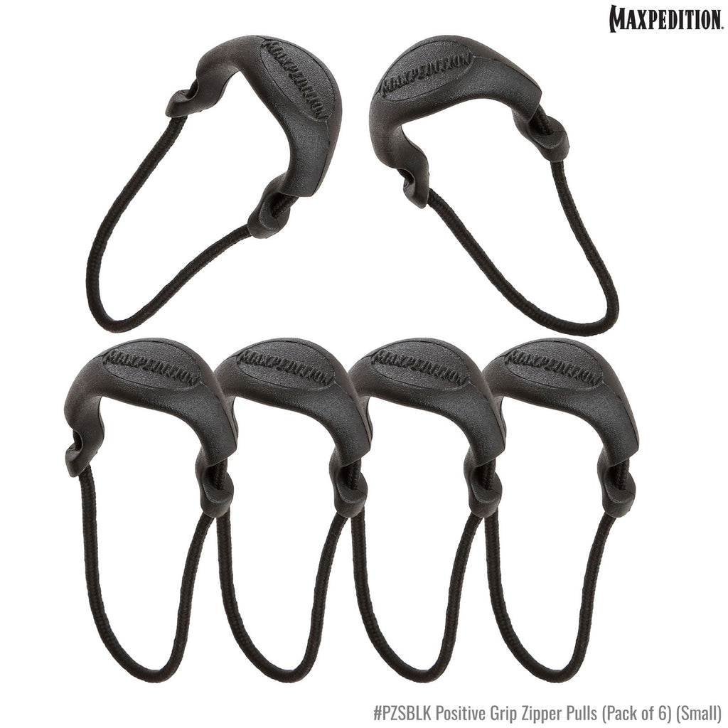 Maxpedition AGR PZS Positive Grip Zipper Pulls - Small 6-pack