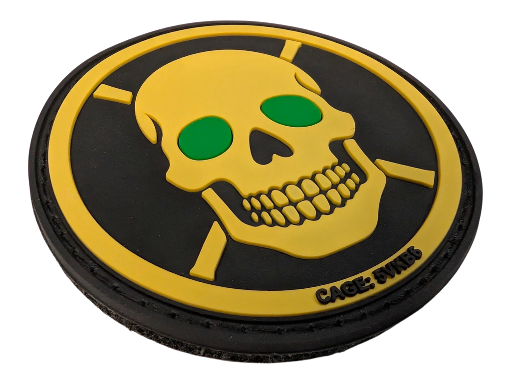 Maratac Patch - Glow Eyes Skully Patch - Självlysande Döskalle
