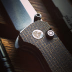 QSP Grebe T Button Lock Brown Micarta