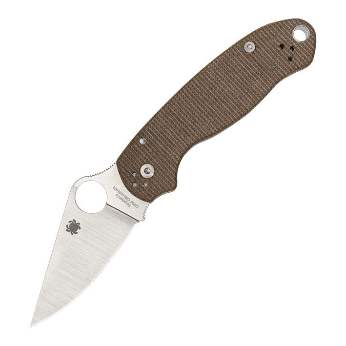 Spyderco Para 3 - Cru-Wear Brown Canvas Micarta