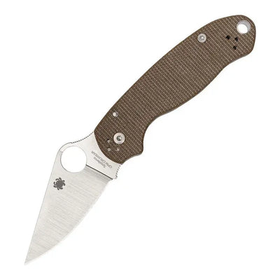 Spyderco Para 3 - Cru-Wear Brown Canvas Micarta