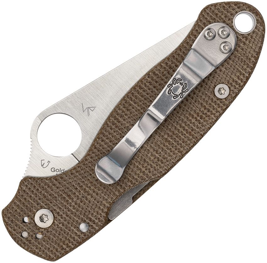 Spyderco Para 3 - Cru-Wear Brown Canvas Micarta