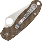 Spyderco Para 3 - Cru-Wear Brown Canvas Micarta