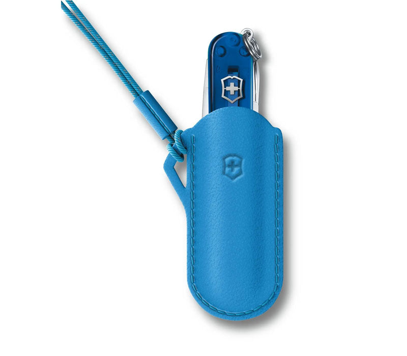 Victorinox Leather Pouch With Cord - Läderfodral För Classic 58Mm - VÄLJ FÄRG