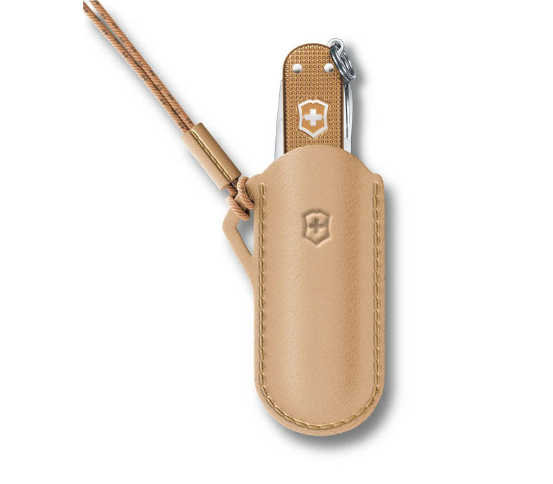 Victorinox Leather Pouch With Cord - Läderfodral För Classic 58Mm - VÄLJ FÄRG